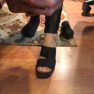 Open toed heeled sandals